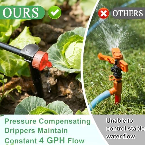 200Pcs 4 GPH Pressure Compensating Drippers,4 GPH Drip Emitters - Image 4