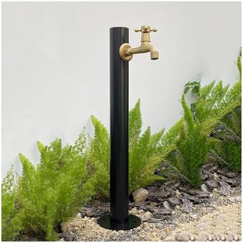 Outdoor Garden Faucet Stand - 304 Stainless Steel Vertical Hose Holder for Outdoor Use, Freestanding Water Column for Garden, Patio, and Yard by Unknown