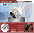 Pack of 10, SUS304 Hose Barb Fitting 1/2" Hose Barb to 3/4" NPT Male - Image 4