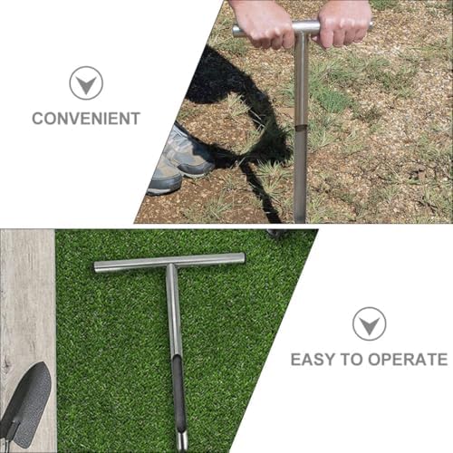 Heavy-duty Stainless Steel T-handle Soil Sampler Probe for Lawn Care - Image 3