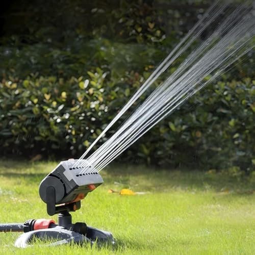 16-Nozzle Oscillating Sprinkler with Dual-Zone Sprinkler Water Timer, Adjustable Water Sprinklers for Lawn Yard Garden, Heavy Duty Automatic Irrigation System (Green with Water Timer) - Image 7