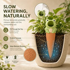 Terracotta Watering Spikes, Animal Shape Automatic Self-Watering Globes, Slow Release Plant Waterer Devices for Indoor Outdoor Plants, Home, Office, Balcony & Patio (2 Set) - Image 3