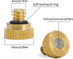 100Pcs Brass Mister Nozzles for Outside Patio Misting, Nozzle for Misters Outdoor Cooling System, Mist Replacement Head. Garden Hose Parts Accessories. 0.8mm (0.0315in) 10/24 Unc 50pc 0.2mm(0.0078in) - Image 2