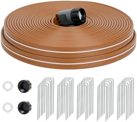 Sprinkler Hose with Holes 75 FT, Flat Sprinkler Soaker Hoses for Watering by MakeYourGardenBeautiful
