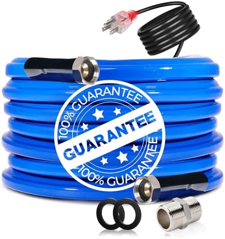 50FT Heated Water Hose for RV,-45 ℉ Anti-freezing Heated Garden Hose，Electrically Heated Hose of Rv Accessories，Rv Freshwater Hoses with Fittings by REHOSEUP