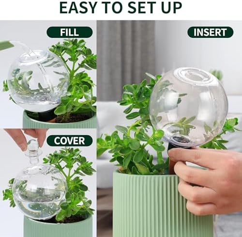 Soilagua 19 oz Up to 2 Weeks Extra Large Plant Watering Globes, 4 Pack - Image 4