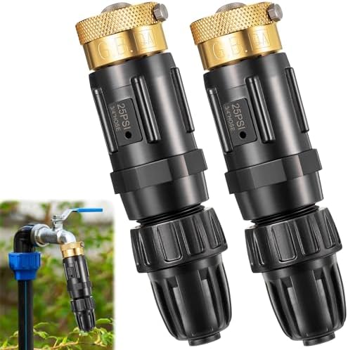 2 PC 25PSI Drip Irrigation Faucet Adapter Kit 1/2" Tubing to 3/4" Faucet by FEEKOON