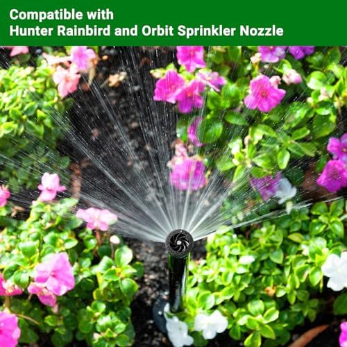10 Pieces Variable Arc Nozzle, Replacement Pop-up Sprinkler Heads Compatible with Hunter, RainBird, Orbit High Efficiency Pop Up Sprinklers for Garden Lawn Irrigation (17AN) (Pack of 3) - Image 5