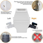 Rain Barrel Diverter, RainWater Collection System Fits for 2x3 or 3x4 Inch Downspout Diverter Colander, Tintsabo Upgrade Rain Barrel Diverter Kit with Filtration and PVC Spigot, White - Image 6