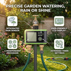 Zerodis 2 Zone Sprinkler Timer with Rain Sensor, LCD Display - Image 5