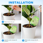 M METERXITY 4-Pack Plant Self Watering Globes, 6.8 oz Plastic Rose Water Bulbs Top Fill for Indoor/Outdoor Plants, Self Watering Spikes Slow Release Terracotta [Green] - Image 4
