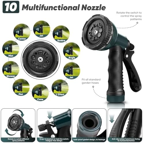 CXEZSIK Garden Hose metal 50ft Lightweight, Non-Expanding, Leak-Proof - Image 6