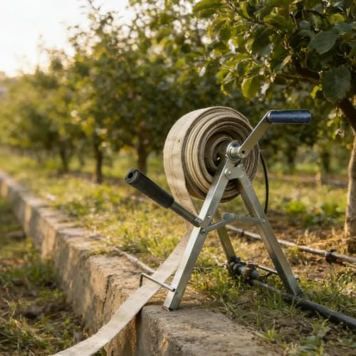 Metal Hose Winder - Retractable Storage Rack for Watering | 13.78x15.75x5.12in, Sturdy Steel Construction with Compact Frame, Irrigation Equipment for Garden Patio Farm Home Exterior Cleaning - Image 3