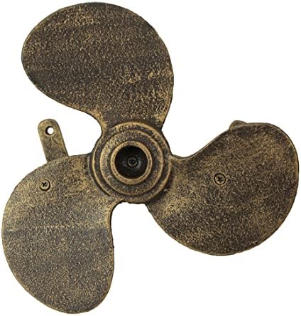 Zeckos Garden Hose Holder Boat Propeller 10.5 Inch Cast Iron Bronze - Image 2