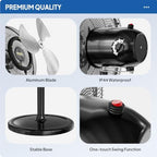 ROVSUN 18" Outdoor Pedestal Misting Fan, 4-Speed High Velocity Patio Mister Fan with BLDC Motor & Spray Ring, Oscillating Waterproof Heavy Duty Standing Mist Fan for Outside Cooling, UL Listed - Image 5