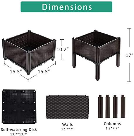 Raised Garden Bed Kit with Self Watering for Outdoor Plants - Image 5