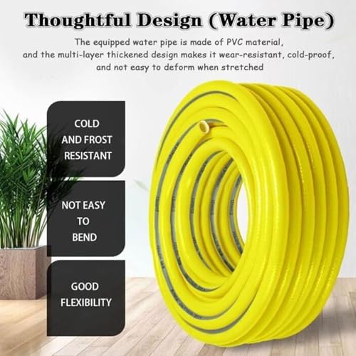 Garden Hose Reel Cart With Spray Gun, Portable Retractable Water Hose Reel For Outdoor Irrigation And Car Washing, 15m PVC Hose(Hose Cart+16m+5m Pipe) - Image 3