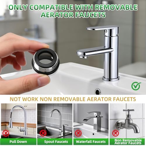 Indoor Sink Hose Attachment for Faucet - (50 FT) Faucet Hose with 7 Adapters for Kitchen Sink Bathroom Sink Faucet, Watering Houseplants, Washing Pets Car Household Cleaning 10-Function Nozzle - Image 3