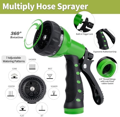 DAVCO Garden Hose 50FT x 5/8" ID with 7 Function Sprayer - Image 3