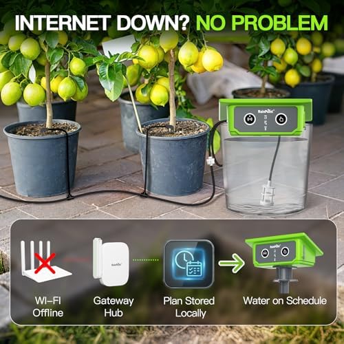RainPoint WiFi Solar Drip Irrigation System Indoor & Outdoor,WiFi HUB Need - Image 3