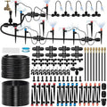 250FT Drip Irrigation System for Garden with 38pcs Adjustable Copper Nozzles & Emitters, Automatic Garden Watering System with 1/2" & 1/4" Tubing for Raised Bed, Yard, Greenhouse, Potted Plants, Lawn by GGAQHLK