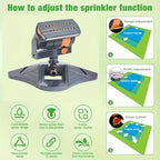 16-Nozzle Oscillating Sprinkler with Dual-Zone Sprinkler Water Timer, Automatic Rocking Sprinkler, Oscillating Water Sprinklers for Lawn Yard Garden Watering (Standard, with Single-Zone Timer) - Image 5