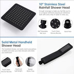 G-Promise All Metal 10 Inches Rainfall Shower Head with Handheld Combo - Image 5