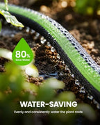 RAINPOINT 100FT Flat Soaker Hose (50FT x 2), Heavy-Duty Flexible Drip Hose - Image 2