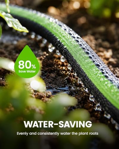 RAINPOINT 100FT Flat Soaker Hose (50FT x 2), Heavy-Duty Flexible Drip Hose - Image 2