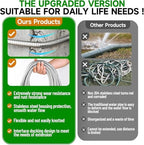 Outdoor Garden Hose 100ft Metal Stainless Steel Heavy Duty Kink Free 2 Nozzles 3/4 Brass Fittings Rust Proof For Lawn Rv Watering 50FT - Image 7