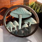 Zeckos Garden Hose Holder Mushroom 12 Inch Cast Iron Verdigris Bronze - Image 5