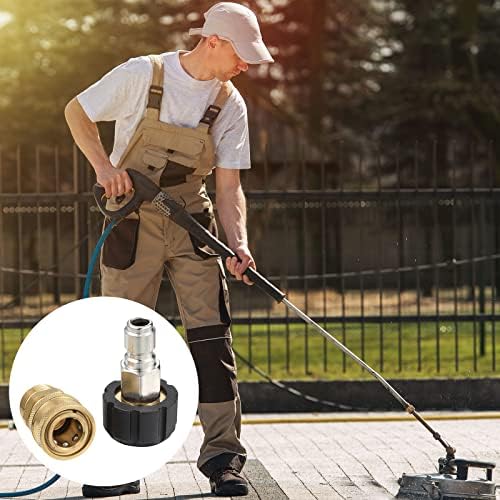 16 Packs Pressure Washer Adapter Set Connect Disconnect Kit Includes M22 Swivel to 1/2 Inch Connect 3/8 Inch to Quick Release 3/8 Inch Plug 1/2 Inch Plug 3/4 Inch Swivel Female Male for Garden Hoses - Image 6
