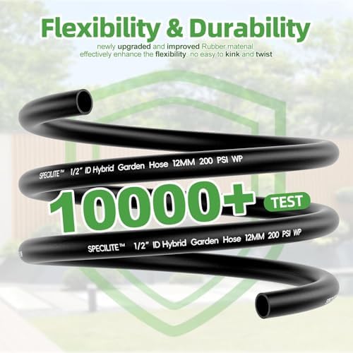 SPECILITE Lightweight Garden Water Hose 200 Ft x 1/2" - Image 4