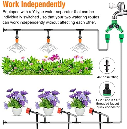 30m Adjustable Automatic Drip Micro DIY Irrigation Kit Plant Water Saving System,Heavy Duty Tube Watering Kit for Patio,Lawn,Garden,Greenhouse,Flower Bed - Image 3