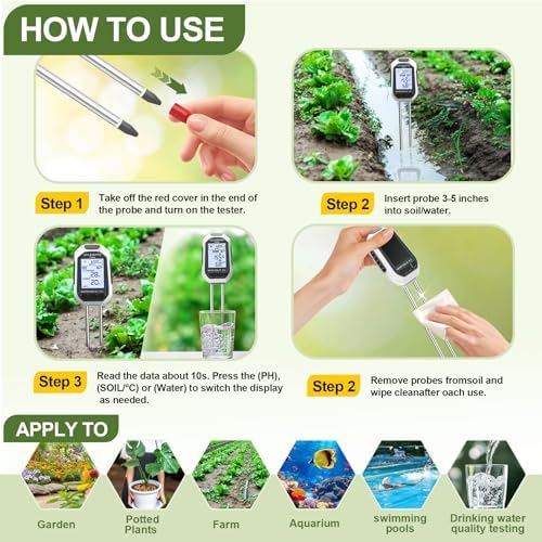 Moisture Meter for Plants,7-in-1 Digital Soil Tester Kit - Image 4