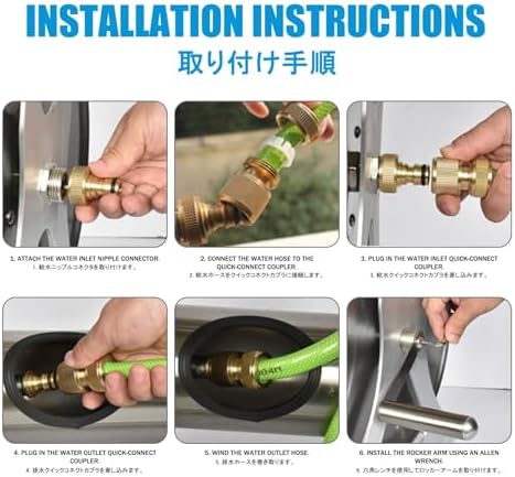 Generic Stainless Steel Garden Hose Holder Kit，Freestanding/Wall Mount Metal Hose Reel，Easy to Install, Suitable for Watering Plants and Washing Cars.(40m) - Image 7
