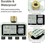 Watering Timer 4 Zone with with Brass Inlet, Sprinkler Timer 4 Outlet - Image 5