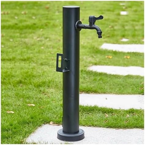 Stainless Steel Outdoor Garden Faucet Post Freestanding Hose Holder Stand Vertical Garden Water Column Floor Mounted Water Feature Fountain Antifreeze Faucet Water Dispenser A STYL by Unknown