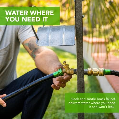 Yard Butler 100049499 Hose Hanger with Faucet, Green - Image 3
