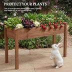 DUMOS 48x24x30 Inch Raised Garden Bed, Elevated Wood Planter Box with Legs - Image 6