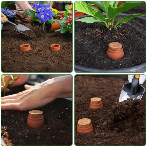 3 Pack Large Terracotta Olla Watering Pots, 520ml Plant Watering Globes - Image 7