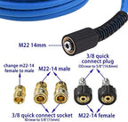 FIXFANS Pressure Washer Hose Reel with Hose, 1/4" X 50 FT High Power Washer Extension Hose - Image 7