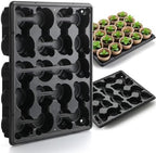 RooTrimmer 20 Cell Plant Trays for Carrying 3 inch Round Nursery Pots, Sturdy Plastic Trays Suitable for Holding 100 pcs Peat Pots ((5 Packs - Trays Only, Pots Not Included)) by RooTrimmer