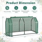Happygrill Portable Mini Greenhouse with Roll-up Zipper Door & PE Cover - Image 7
