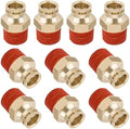 DOT Approved Male Straight Brass Union 1/2" Tube x 1/2" NPT, 10PCS by BOERAY
