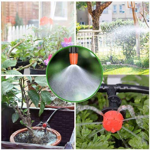 Garden Watering Kit Garden Irrigation Kit Plant Watering 40m DIY Drip Irrigation System with Water Control Nozzles Drippers Faucet Connectors for Lawn Patio Greenhouse (30m Tube & Timer) - Image 3