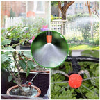 Garden Watering Kit Garden Irrigation Kit Plant Watering 40m DIY Drip Irrigation System with Water Control Nozzles Drippers Faucet Connectors for Lawn Patio Greenhouse (30m Tube & Timer) - Image 3