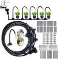 Misting Cooling System with Adjustable Flexible Nozzle, DIY Plant Watering Devices, Water Mist Hose, Garden Irrigation System Kit for Outside Patio Garden Greenhouse Umbrella ﻿(25M(82ft)) by Unknown