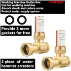 (2 Pack) Lidertik Water Hammer Arrestor for Washing Machine and 3/4 Inch Garden Hose, Copper Chamber and 2 More Washers, Absorb Shock and Reduce Noise LI-XYJSC-ZT-S(2 PCS) - Image 5