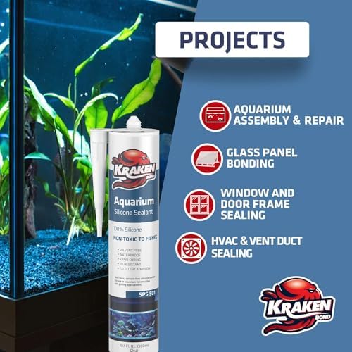 Kraken Bond Black Spray Waterfall Foam Sealant 2x24 oz & Aquarium Silicone Sealant 2x10.1 fl. oz – Bundle for Vivarium, Terrarium, Fountain & Aquascape Background, Foam Gun and Cleaner Not Included - Image 3